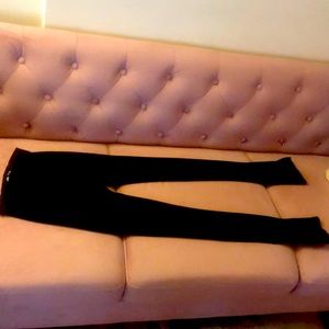 Zara Brand New Black Stretchy Pants with slit